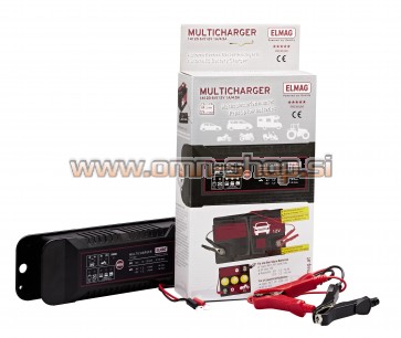 Elmag Avtomatski polnilec akumulatorjev 6/12 V , MULTICHARGER 14120, max. 1,0/4,5 A.