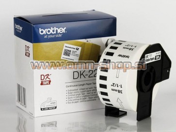 Brother DK22225 Neskončne nalepke - papir bel 38mm x 30,48m
