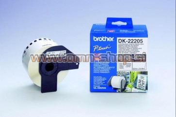 Brother DK22205 Neskončne nalepke - papir bel 62mm x 30,48m