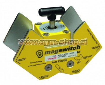 Elmag Magnetni kotnik Multi 45°/135°, 60°/120°, 75°/105° & 90°, nosilnost 178 kg, "ON/OF