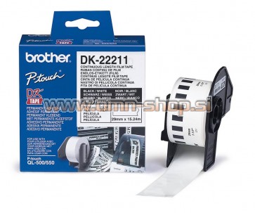 Brother DK22211 Neskončne nalepke - film bel 29mm x 15,24m