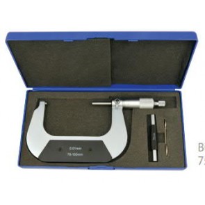 Elmag Precizni mikrometer 0-25mm odčitek 0,01mm, HM-merne konice, DIN 863