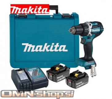 Makita DDF484RTE akumulatorski vijačnik, 18V, BL 5,0Ah
