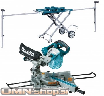 Makita LS1216L + DEAWST05 električna stabilna kotna žaga na stojalu 1650W, 305mm