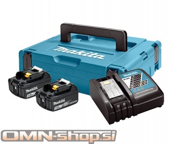 Makita LXT Li-Ion akumulatorski set v kovčku Makpac 1, 2 x BL1830 z polnilnikom DC18RC, 197952-5
