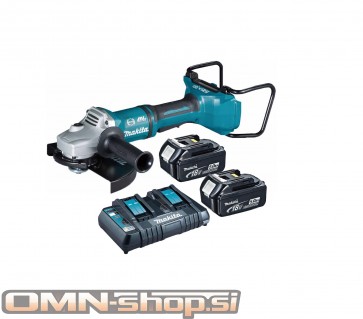 Makita DGA900PT2 akumulatorski kotni brusilnik 18+18V 2x 18V/5,0Ah, 230mm