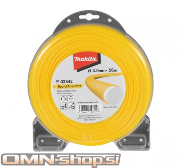 Makita nitka najlonska 3,0mmX56m OKROGLA DVOJNA RUMENA E-02842