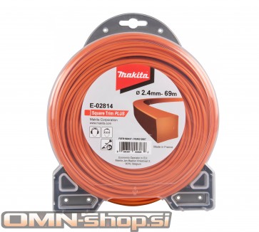 Makita nitka najlonska 2,4mmX69m KVADRATNA ENOJNA ORANŽNA E-02814