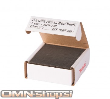 MAKITA Žebljički 25mm-10.000kos F-31838, 23Ga/0,6mm