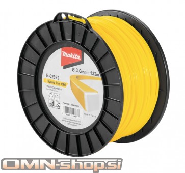 Makita nitka najlonska 3,0mmX132m KVADRATNA DVOJNA RUMENA E-02892