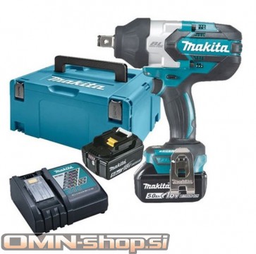 Makita DTW1001RTJ akumulatorski udarni vijačnik 18V/5,0Ah, BL, 3/4"