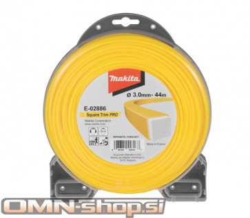 Makita nitka najlonska 3,0mmX44m KVADRATNA DVOJNA RUMENA E-02886