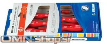 UNIOR IZVIJAČI ART.603CS6T VDE Gar. karton z okencem, izolirani 1000 V. 3x PL, 2x PH, preiz / 6 kos