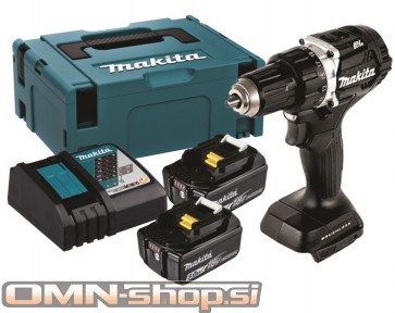 Makita DDF484RTJB Black Akumulatorski vrtalni vijačnik 18V, 2xBL1850B, DC18RC, MAKPAC 2