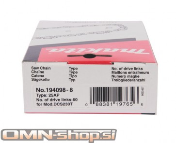 Makita veriga 25cm 1/4", 1,3mm 191G96-5, 194098-8, 512466760 za DUC254CZ