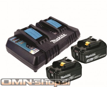 Makita LXT set v kartonu 2 x BL1830B z polnilnikom DC18RD