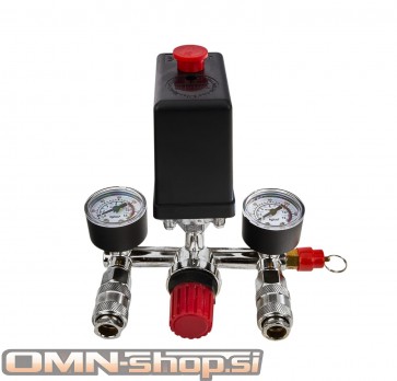 KD REGULATOR TLAKA + TL. SKLOPKA, 2 MANOMETRA 2x SPOJKA, 8bar 220V 2176