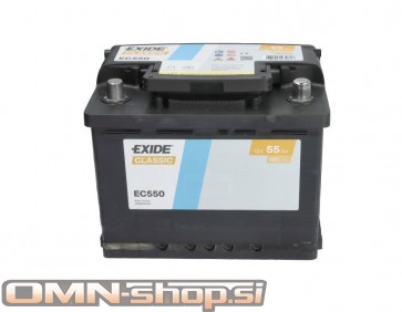 EXIDE Akumulator 12V/55Ah, 460A, R+ 242x175x190