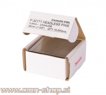 MAKITA Žebljički 35mm-10.000kos INOX F-32171, 23Ga/0,6mm