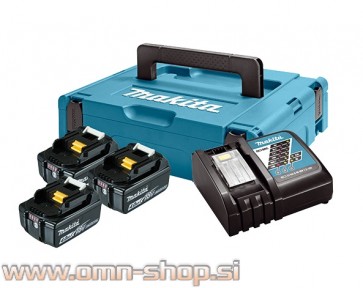 Makita LXT Li-Ion akumulatorski set v kovčku Makpac 1, 3 x BL1840B z polnilnikom 197495-7
