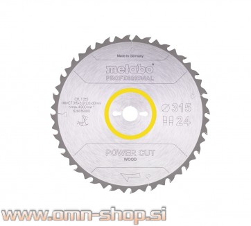 METABO LIST ŽAGE 315X30 Z24 WZ 20° 628016000