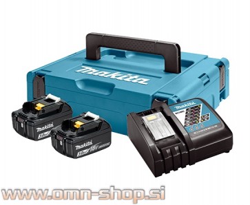 Makita LXT Li-Ion akumulatorski set v kovčku Makpac 1, 2 x BL1830 z polnilnikom DC18RC, 197952-5