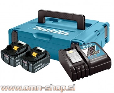 Makita LXT Li-Ion akumulatorski set v kovčku Makpac 1, 2 x BL1840B z polnilnikom DC18RC ,197494-9