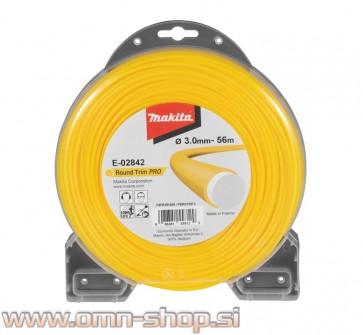 Makita nitka najlonska 3,0mmX56m OKROGLA DVOJNA RUMENA E-02842