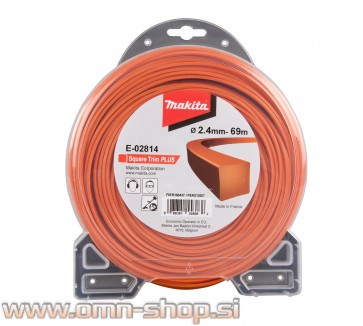 Makita nitka najlonska 2,4mmX69m KVADRATNA ENOJNA ORANŽNA E-02814