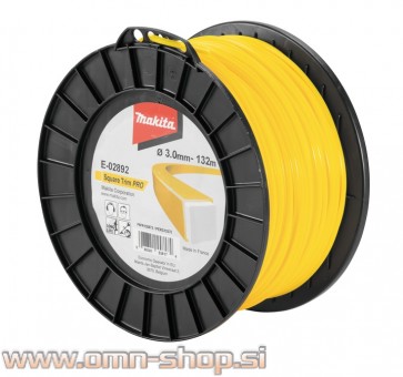 Makita nitka najlonska 3,0mmX132m KVADRATNA DVOJNA RUMENA E-02892
