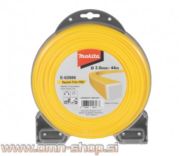 Makita nitka najlonska 3,0mmX44m KVADRATNA DVOJNA RUMENA E-02886