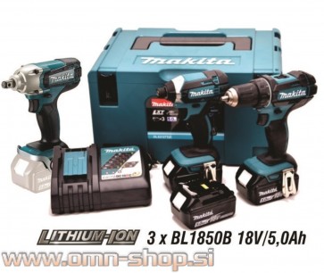 Makita DLX2127TJ1 + DTW190 akumulatorski set, 18V