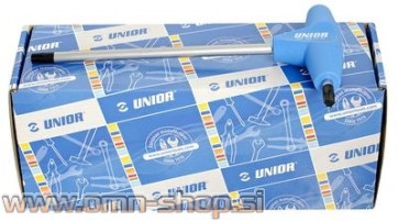 UNIOR IZVIJAČI TORX S T ROČAJEM ART.193TXCB Gar. karton, krom., T ročica. TX 6-45 / 10 kos