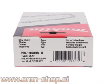 Makita veriga 25cm 1/4", 1,3mm 194098-8 za DUC254CZ