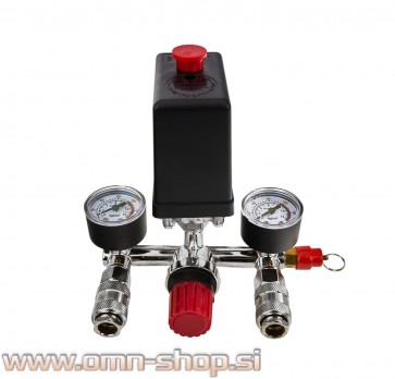 KD REGULATOR TLAKA + TL. SKLOPKA, 2 MANOMETRA 2x SPOJKA, 8bar 220V 2176