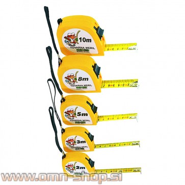 TOVARNA MERIL KOVINE METER TRAČNI PVC Z ZAPONKO 2m/13mm 