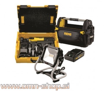 REMS MINI-PRESS 22V ACC SET TH 16+20+26 + LED REFLEKTOR + TORBA, 578X23