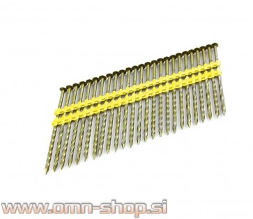 Žeblji / Žičnik 3,8X130mm 21° na PVC, spiralni, 1500kos