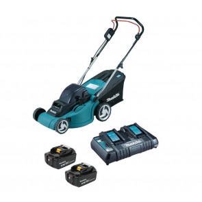 Makita DLM380PM2 akumulatorska kosilnica 18V+18V, 4,0Ah