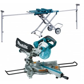 Makita LS1216L + DEAWST05 električna stabilna kotna žaga na stojalu 1650W, 305mm
