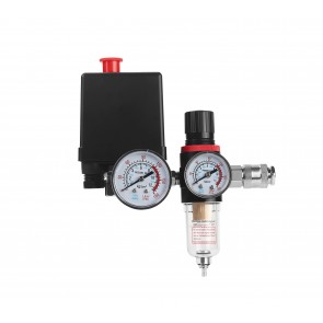 REGULATOR TLAKA + TL. SKLOPKA, 2 MANOMETRA 1x SPOJKA, 8bar 220V 5852