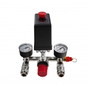 KD REGULATOR TLAKA + TL. SKLOPKA, 2 MANOMETRA 2x SPOJKA, 8bar 220V 2176
