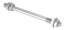 Kolo za samokolnico 410x100mm / 4.80/4.00-8 s kovinskim platiščem in ležaji + os